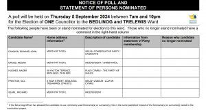 By-Election in the Bedlinog and Trelewis Ward